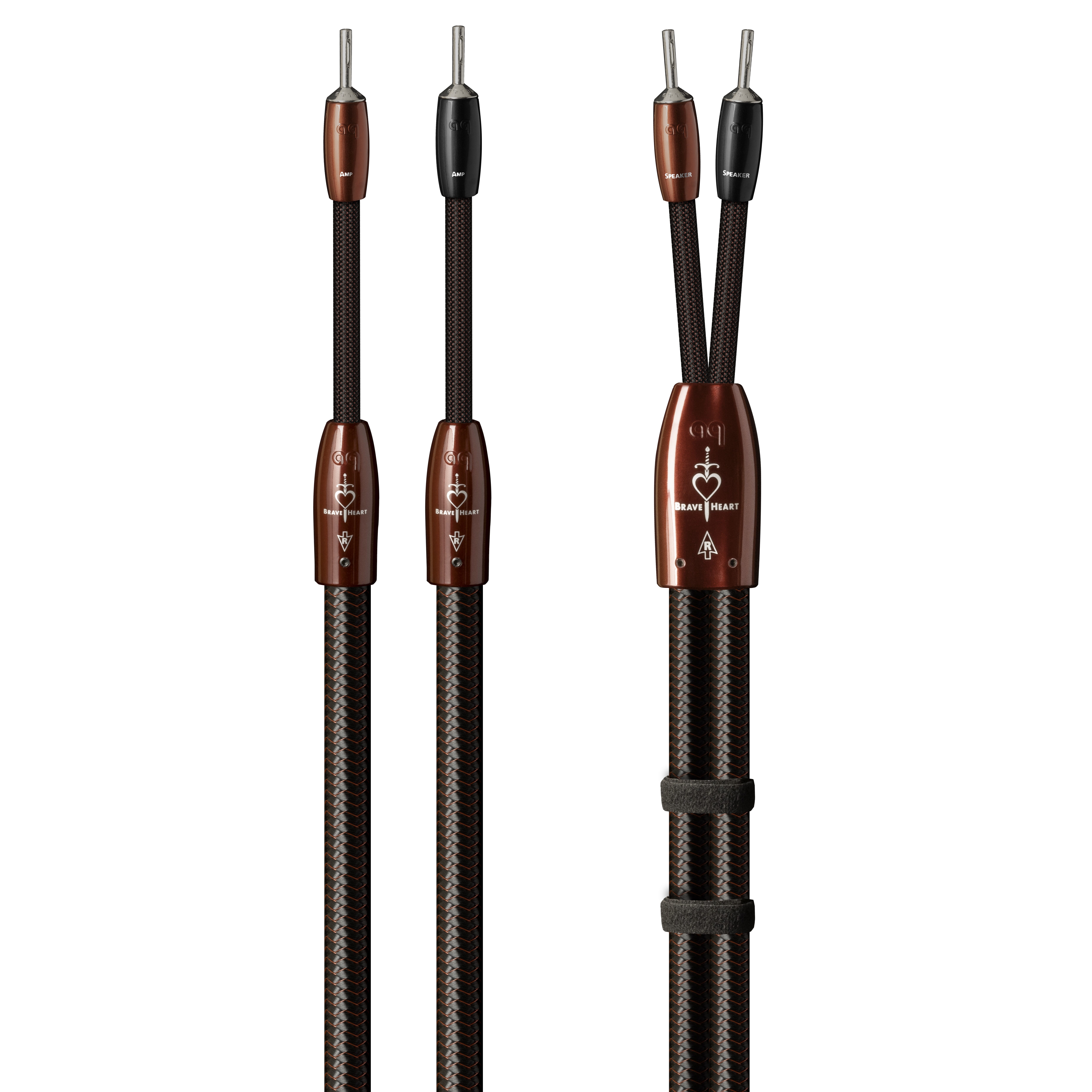 AudioQuest - Brave Heart Full Range ZERO-Tech Speaker Cables (Pair