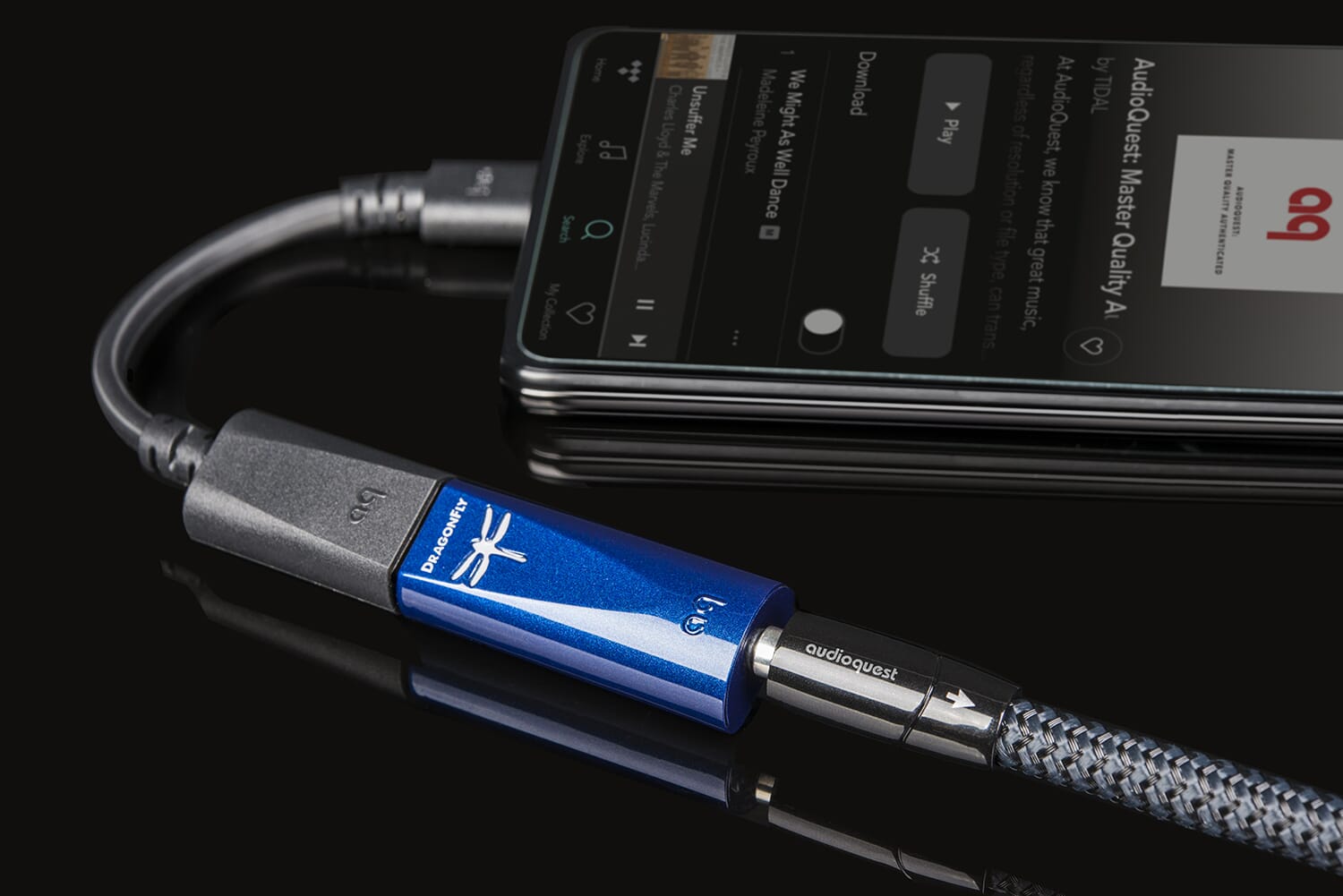 オーディオプレイヤー・コンポ　audioquest ポータブルヘッドホンアンプ DragonFly Cobalt (ブルー) [DragonFly/C] (状態：説明書欠品) AudioQuest - DragonFly Cobalt USB DAC/Headphone Amplifier