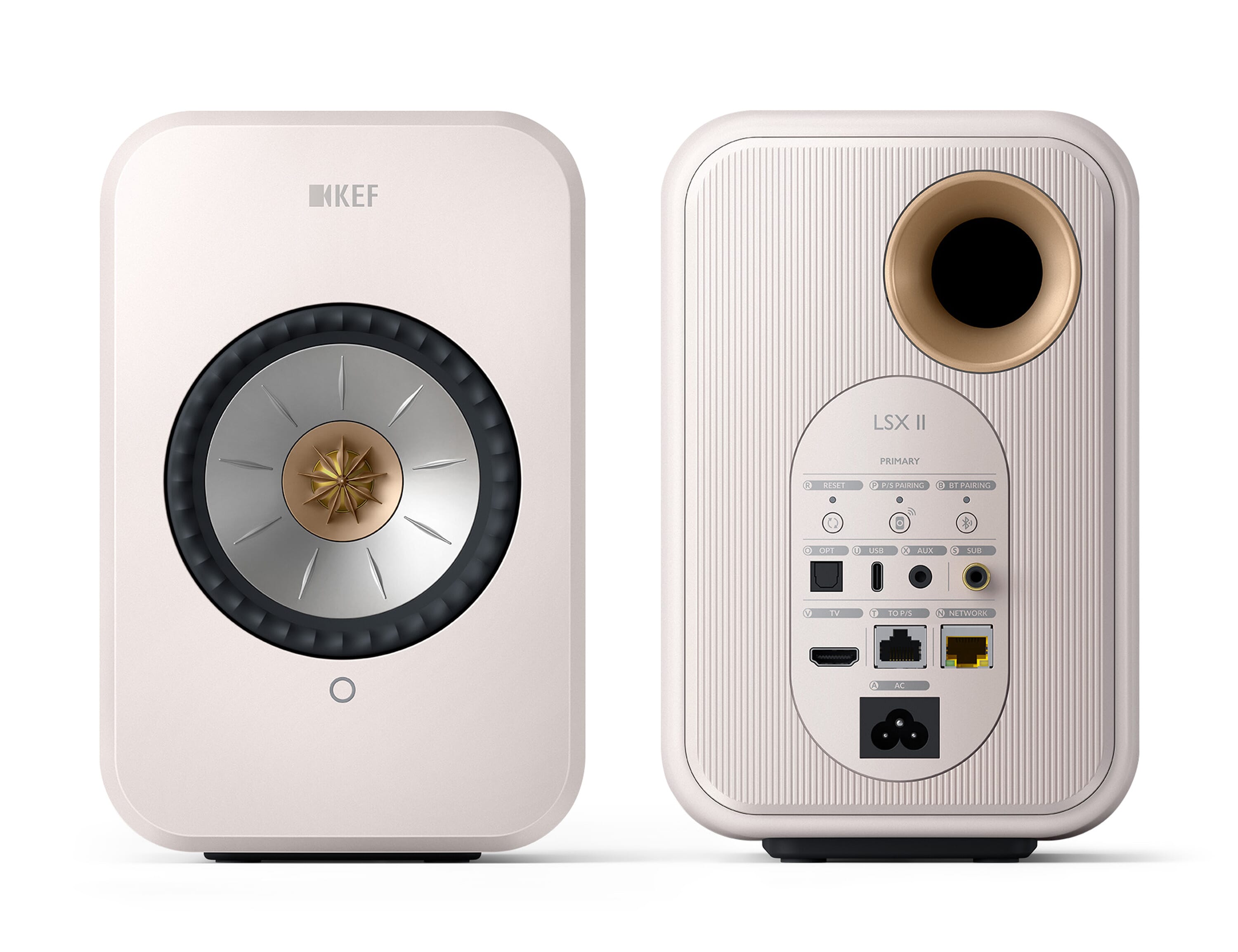 KEF LSX ホワイト ジャンク KEF - LSX II Wireless Bookshelf Speakers (Mineral White