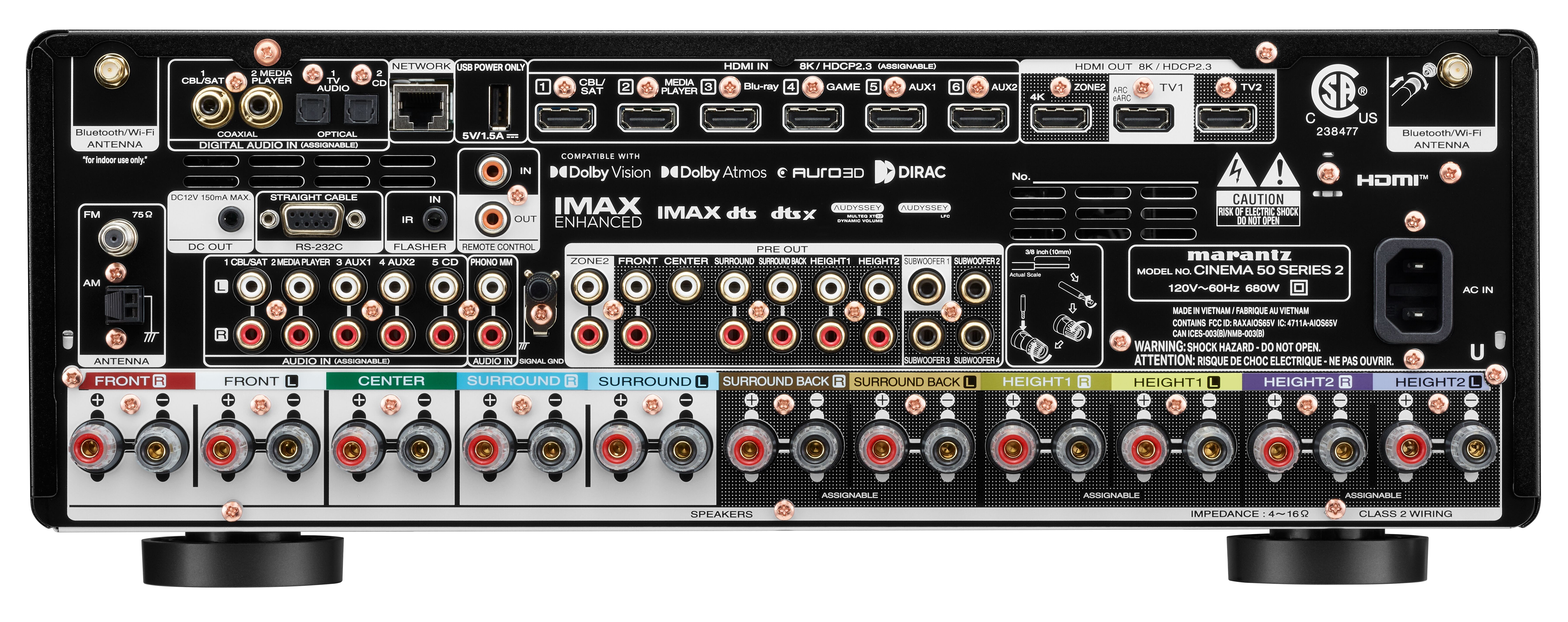 Marantz - Cinema 50 Series 2 9.4 Channel Surround Receiver - Music