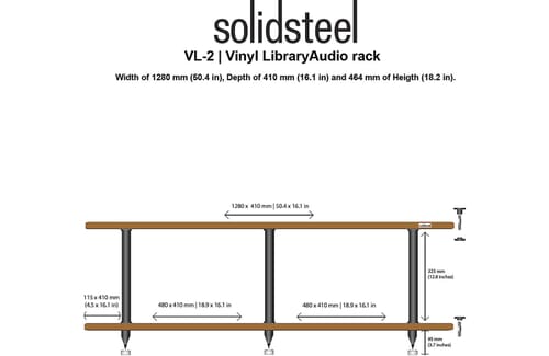 Solidsteel - VL Series Modular Vinyl Library Audio Rack - Music Direct