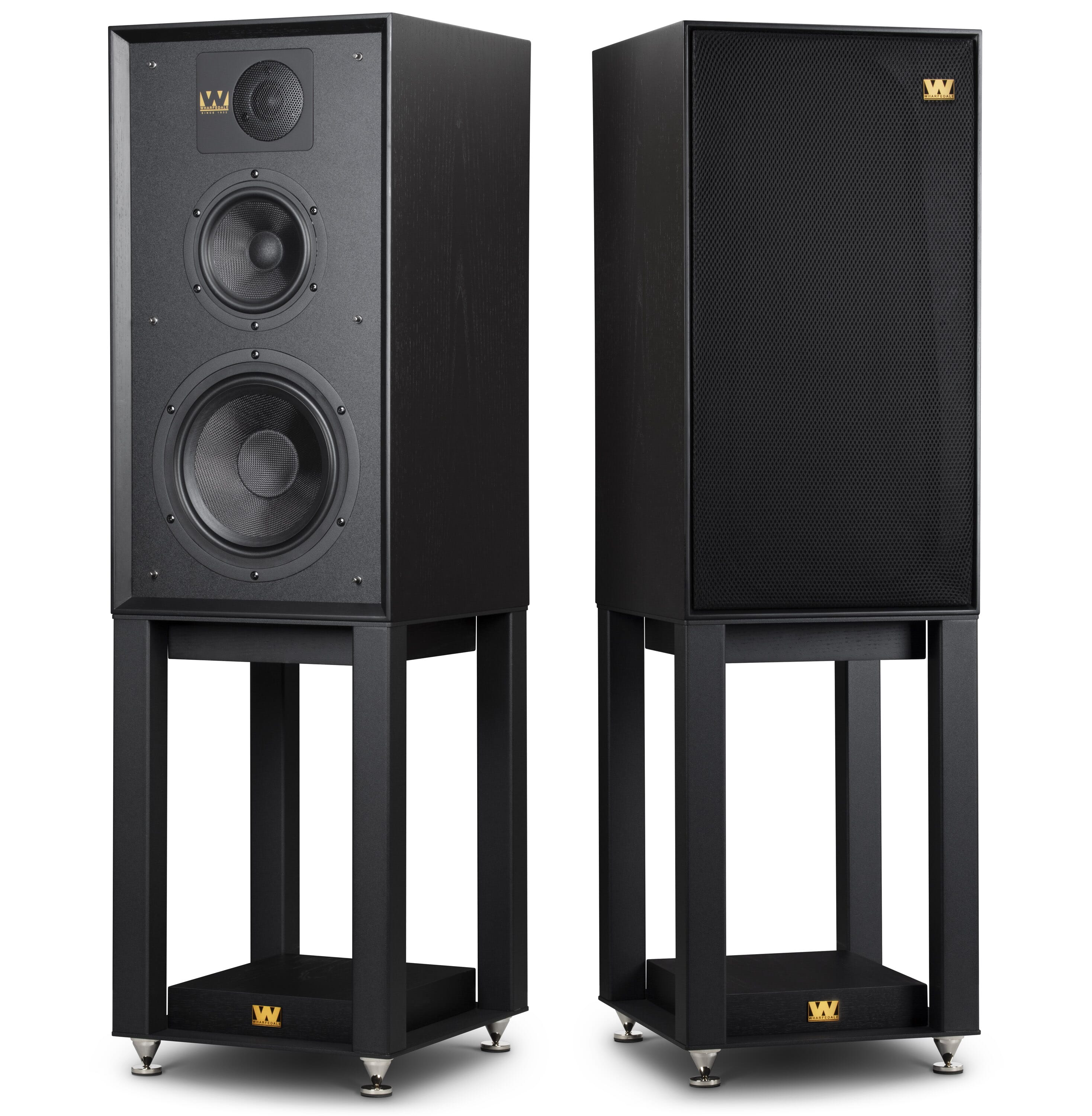 Wharfedale - Linton Speaker Stands (Black Oak, Pair) **OPEN BOX
