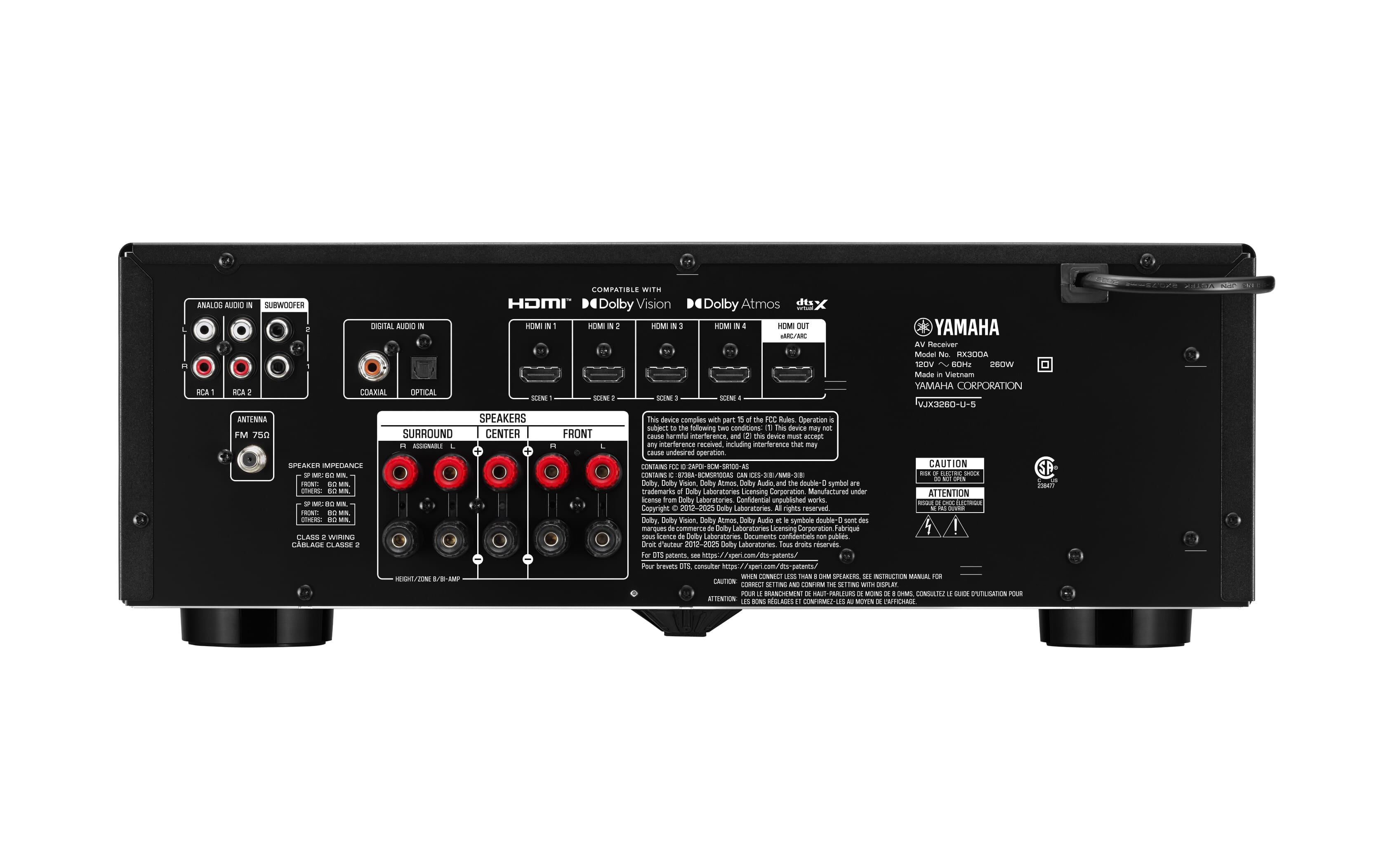 Yamaha - RX300A 5.2-Channel AV Receiver - Music Direct